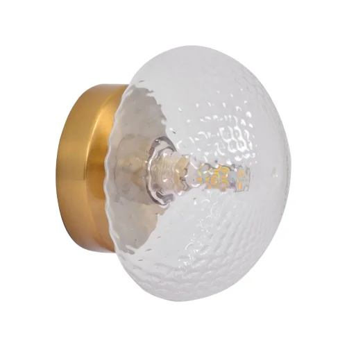 Бра Оливия 306025101 DeMarkt прозрачный на 1 лампа, основание латунь в стиле современный 