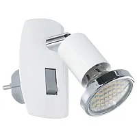 Бра LED MINI 4 92925 Eglo без плафона белый 1 лампа, основание белое серое хром в стиле современный 