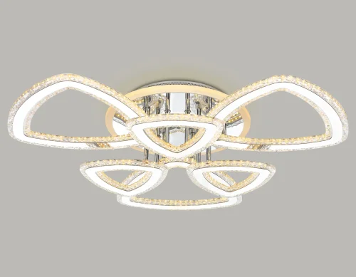 Люстра потолочная LED с пультом FA8861 Ambrella light прозрачная на 1 лампа, основание хром в стиле современный хай-тек с пультом фото 4