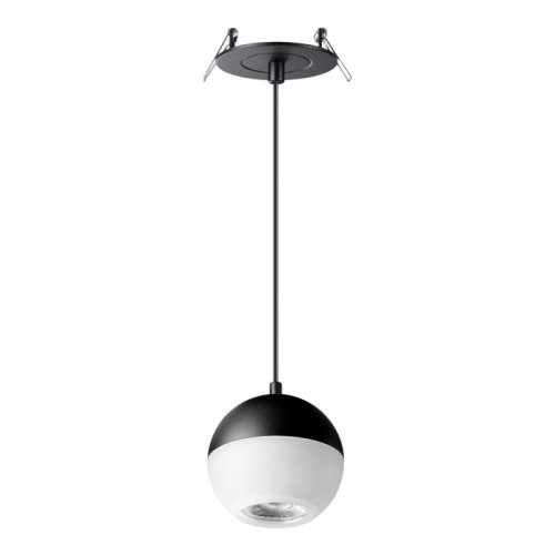 Светильник подвесной встраиваемый Garn 370814 Novotech белый 1 лампа, основание чёрное в стиле современный 