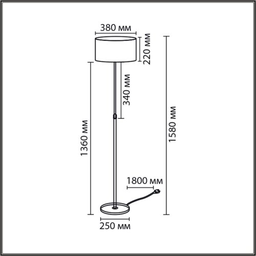Торшер Irisa 8358/1F Lumion белый на 1 лампу, основание медь чёрное в стиле классический фото 2 Торшер Irisa 8358/1F Lumion белый на 1 лампу, основание медь чёрное в стиле классический фото 2
