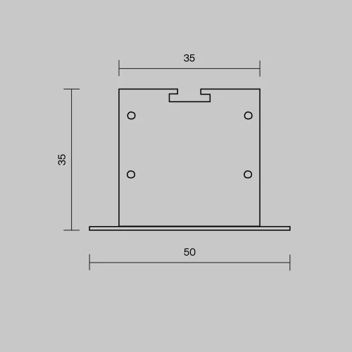 Комплект заглушек (для профиля 50×35) 2 шт., ALM-5035T-B-EC 642035 Maytoni цвет LED K, световой поток Lm фото 3