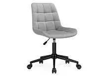 Компьютерное кресло Честер светло-серый / черный 538987 Woodville, серый/велюр, ножки/металл/чёрный, размеры - *920***490*600