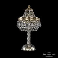 Настольная лампа 19011L4/H/20IV G Bohemia Ivele Crystal прозрачная 3 лампы, основание золотое металл в стиле классика sp