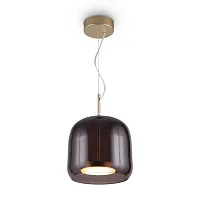 Светильник подвесной LED Madmen MOD128PL-L6BR Maytoni коричневый 1 лампа, основание бронзовое в стиле арт-деко современный 