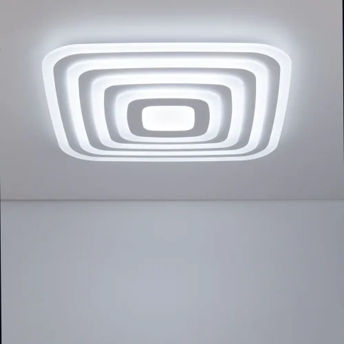 Светильник потолочный LED RGB с пультом Триест Смарт CL737A100E Citilux белый 1 лампа, основание белое в стиле современный хай-тек с пультом квадраты фото 8
