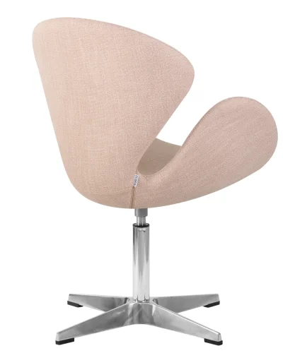 Кресло дизайнерское 69A-LMO SWAN, цвет сиденья бежевый (IF1), алюминиевое основание Dobrin, бежевый/ткань, ножки/металл/алюминий, размеры - ****710*600 фото 4