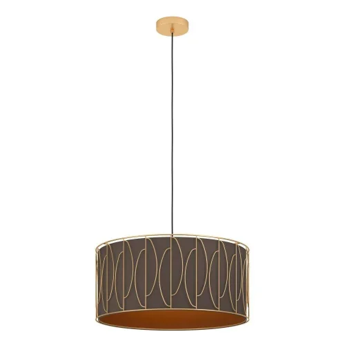 Светильник подвесной Corojal 390206 Eglo коричневый 1 лампа, основание латунь в стиле современный 