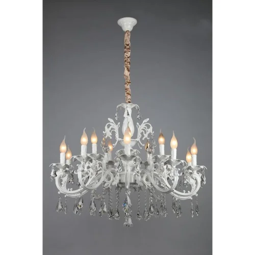 Люстра подвесная Catanzaro OML-30807-15 Omnilux белая на 15 ламп, основание белое в стиле классический фото 4