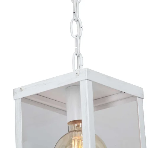 Светильник подвесной V8002-0/1 Vitaluce прозрачный 1 лампа, основание белое в стиле кантри ковка  фото 2