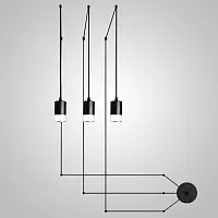 Светильник подвесной Wireflow 85257-22 ImperiumLoft белый 3 лампы, основание чёрное в стиле лофт 
