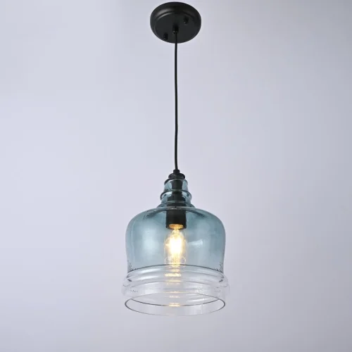 Светильник подвесной Adria 101277-26 ImperiumLoft прозрачный 1 лампа, основание чёрное в стиле современный  фото 6