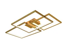 Люстра потолочная LED Grace 230/3A-50W-3000K GL iLedex золотая на 1 лампа, основание золотое в стиле модерн хай-тек квадраты