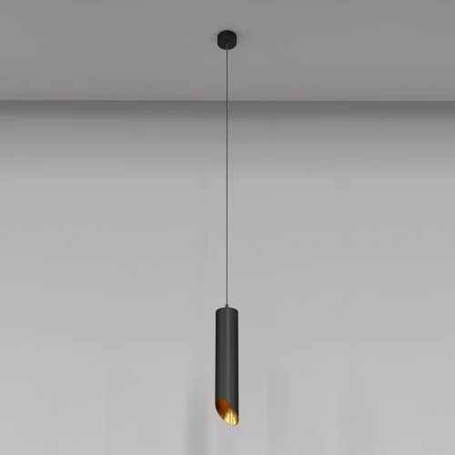 Светильник подвесной Lipari P044PL-01-30GU10-B Maytoni чёрный 1 лампа, основание чёрное в стиле современный трубочки фото 2