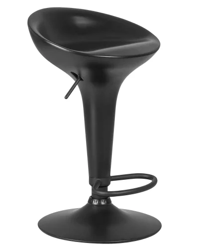 Стул барный 1004-BlackBase-LM BOMBA BLACK,  цвет сиденья черный, цвет основания черный Dobrin, чёрный/, ножки/металл/чёрный, размеры - 660*880***430*360 фото 2