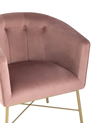 Кресло Шале, велюр розовый УТ000005602 Stool Group, розовый/велюр, ножки/металл/44483, размеры - ****670*620мм фото 7
