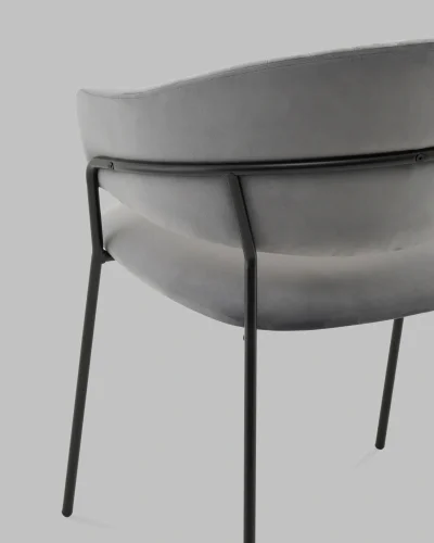 Стул Бруно NEW велюр серый УТ000041621 Stool Group, серый/велюр, ножки/металл/чёрный, размеры - *800**** фото 6