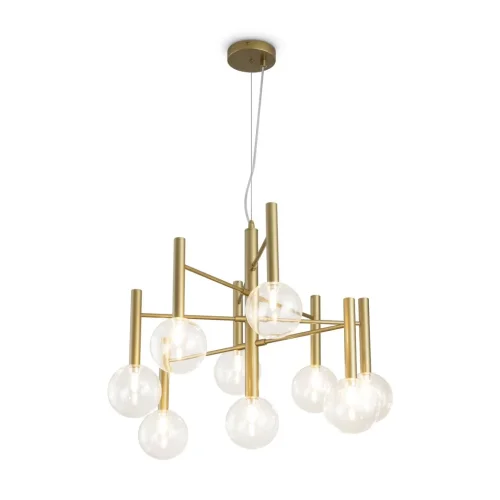 Люстра подвесная Luce FR5584CL-L45G Freya прозрачная на 9 ламп, основание золотое в стиле современный фото 14 Люстра подвесная Luce FR5584CL-L45G Freya прозрачная на 9 ламп, основание золотое в стиле современный фото 14