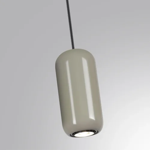 Светильник подвесной Ovali 5053/1D Odeon Light серый 1 лампа, основание чёрное в стиле современный трубочки фото 5