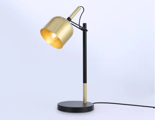 Настольная лампа TR97129 Ambrella light золотая 1 лампа, основание чёрное металл в стиле современный лофт  фото 2