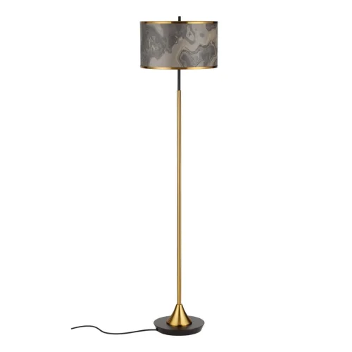 Торшер Bergi 5064/2F Odeon Light серый бежевый на 2 лампы, основание чёрное античное бронза в стиле современный 