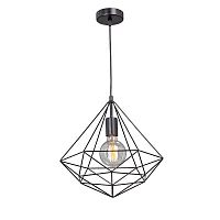 Светильник подвесной V4729-1/1S Vitaluce чёрный на 1 лампу, основание чёрное в стиле лофт Светильник подвесной V4729-1/1S Vitaluce чёрный на 1 лампу, основание чёрное в стиле лофт