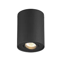 Светильник накладной PILLARON 3565/1C Odeon Light чёрный 1 лампа, основание чёрное в стиле хай-тек круглый