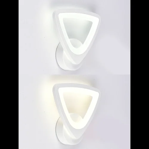 Бра LED LAMPS 81134/1W Natali Kovaltseva чёрный белый на 1 лампа, основание белое в стиле современный хай-тек  фото 5