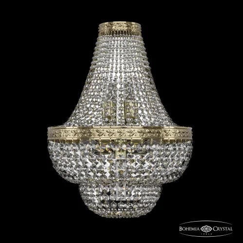 Бра 19101B/H1/35IV G Bohemia Ivele Crystal прозрачный на 4 лампы, основание золотое в стиле классический sp