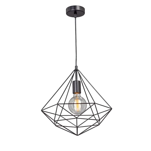 Светильник подвесной V4729-1/1S Vitaluce чёрный на 1 лампу, основание чёрное в стиле лофт Светильник подвесной V4729-1/1S Vitaluce чёрный на 1 лампу, основание чёрное в стиле лофт