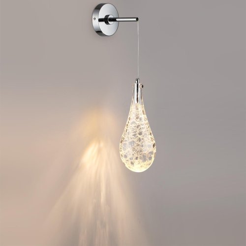 Бра LED Braid 7148/5WL Odeon Light прозрачный на 1 лампу, основание хром в стиле современный классический выдувное фото 4