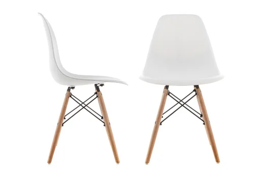 Стул Eames PC-015 WL white / wooden legs 1825 Woodville, белый/пластик, ножки/металл/бежевый, размеры - ****460*400 фото 9