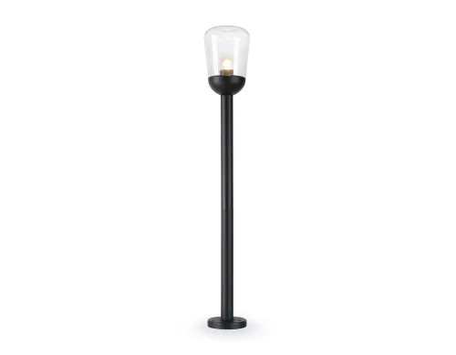 Парковый светильник ST2092 Ambrella light уличный IP54 чёрный 1 лампа, плафон прозрачный в стиле хай-тек современный E27