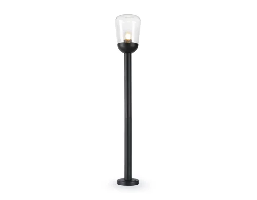 Парковый светильник ST2092 Ambrella light уличный IP54 чёрный на 1 лампу, плафон прозрачный в стиле хай-тек современный E27