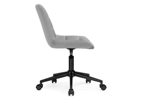 Компьютерное кресло Честер светло-серый / черный 538987 Woodville, серый/велюр, ножки/металл/чёрный, размеры - *920***490*600 фото 4