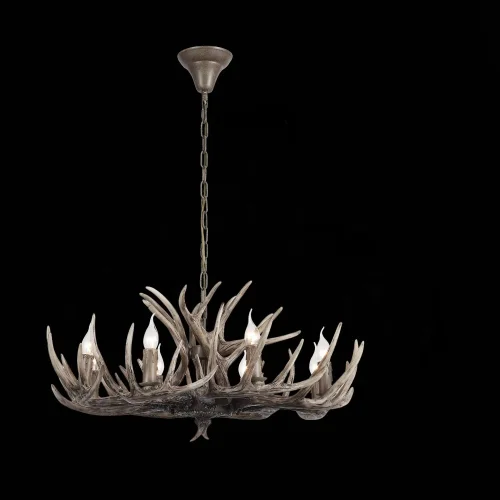 Люстра подвесная Corna SL154.703.08 ST-Luce без плафона на 8 ламп, основание серое в стиле кантри замковый рога