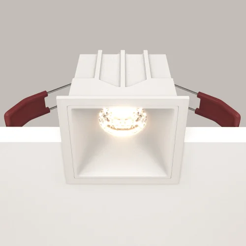 Светильник точечный Alfa LED DL043-01-10W3K-D-SQ-W Maytoni белый на 1 лампу, основание белое в стиле современный фото 15