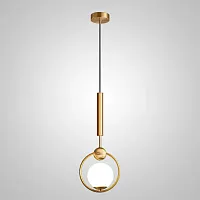 Светильник подвесной Finnur 240166-23 ImperiumLoft белый 1 лампа, основание латунь в стиле современный минимализм 