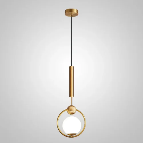 Светильник подвесной Finnur 240166-23 ImperiumLoft белый 1 лампа, основание латунь в стиле современный минимализм 