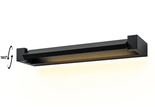 Бра ЛЕД KANTO AP12W LED BL Crystal Lux чёрный на 1 лампу, основание чёрное в стиле минимализм Бра ЛЕД KANTO AP12W LED BL Crystal Lux чёрный на 1 лампу, основание чёрное в стиле минимализм