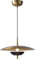 Светильник подвесной LED Marmo 4246-1P Favourite медь чёрный на 1 лампу, основание чёрное медь в стиле лофт отражённый свет