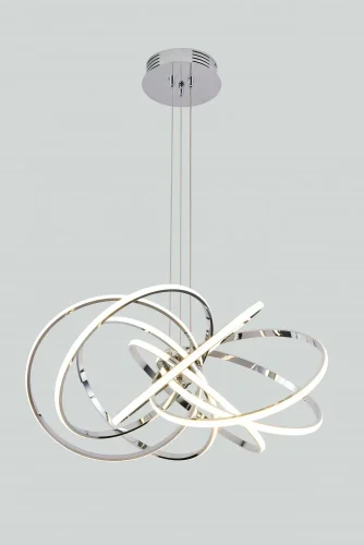 Светильник подвесной LED Arrow V2832-PL Moderli белый 1 лампа, основание хром в стиле хай-тек кольца