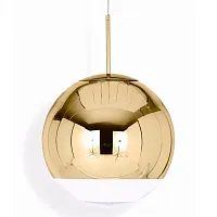 Светильник подвесной Mirror Ball Gold D35 177973-22 ImperiumLoft белый 1 лампа, основание золотое в стиле минимализм хай-тек лофт 