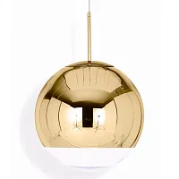 Светильник подвесной Mirror Ball Gold D35 177973-22 ImperiumLoft белый на 1 лампу, основание золотое в стиле минимализм хай-тек лофт 