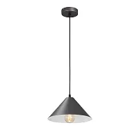 Светильник подвесной V2925-2/1S Vitaluce чёрный серый 1 лампа, основание серое в стиле арт-деко 