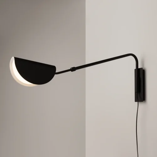 Бра с выключателем в розетку Mollis MOD126WL-01B1 Maytoni чёрный на 1 лампу, основание чёрное в стиле современный в розетку фото 6