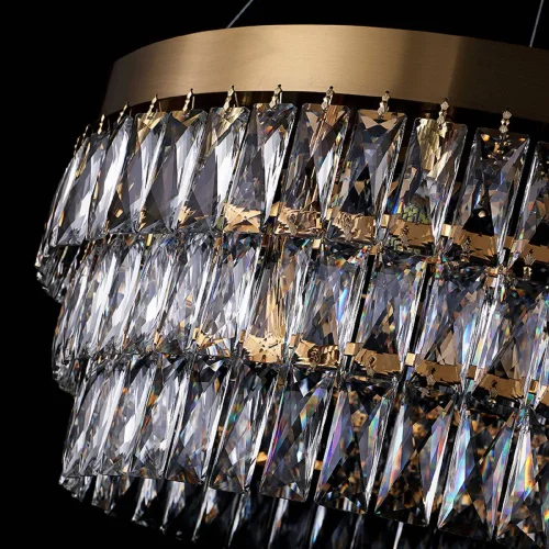 Люстра подвесная хрустальная Magnitudo 2206-12P Favourite прозрачная на 12 ламп, основание золотое в стиле современный  фото 6