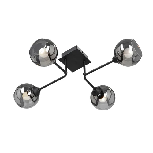 Люстра потолочная V4795-1/4PL Vitaluce чёрная серая на 4 лампы, основание чёрное в стиле хай-тек фото 3 Люстра потолочная V4795-1/4PL Vitaluce чёрная серая на 4 лампы, основание чёрное в стиле хай-тек фото 3