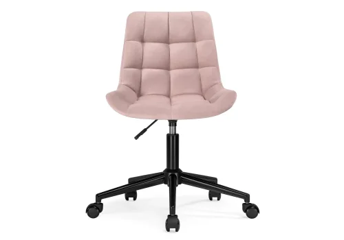 Компьютерное кресло Честер розовый / черный 489818 Woodville, розовый/велюр, ножки/металл/чёрный, размеры - ****500*600 фото 2
