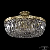 Люстра потолочная хрустальная 19041/45IV G Bohemia Ivele Crystal прозрачная на 6 ламп, основание золотое в стиле классический sp
